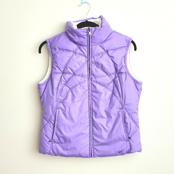 NIKE | Reversible Down Puffer Vest Lavendar + White - Picture 3 of 11